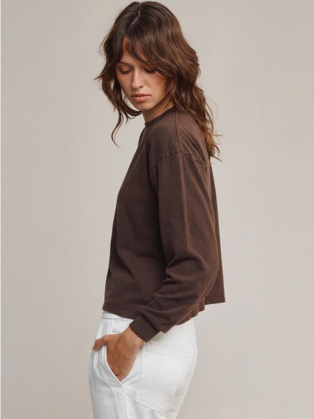 Cropped Long Sleeve Tee jungmaven
Coffee Bean / M hemp/cotton
